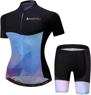 Women's Short Sleeve Cycling Jersey Jacket Cycling Shirt Quick Dry Breathable Mountain Clothing Set Bike Top