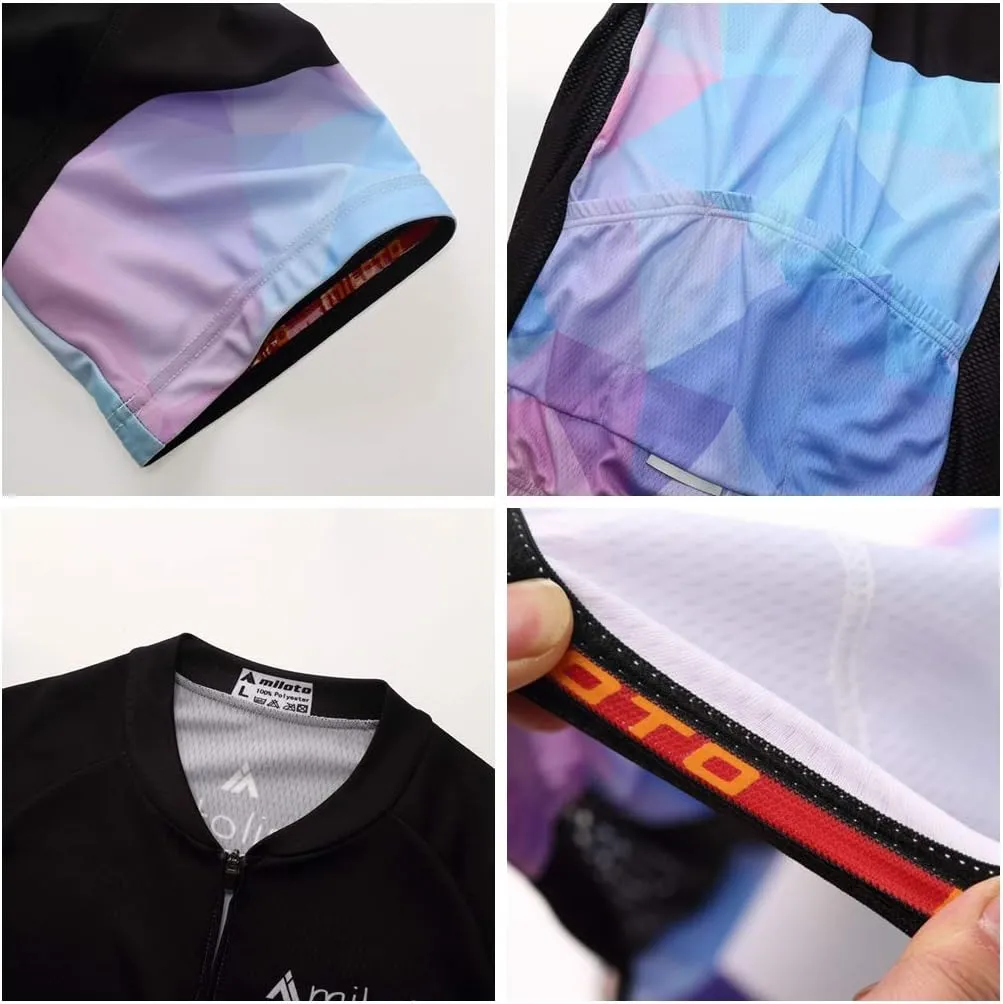 Women's Short Sleeve Cycling Jersey Jacket Cycling Shirt Quick Dry Breathable Mountain Clothing Set Bike Top