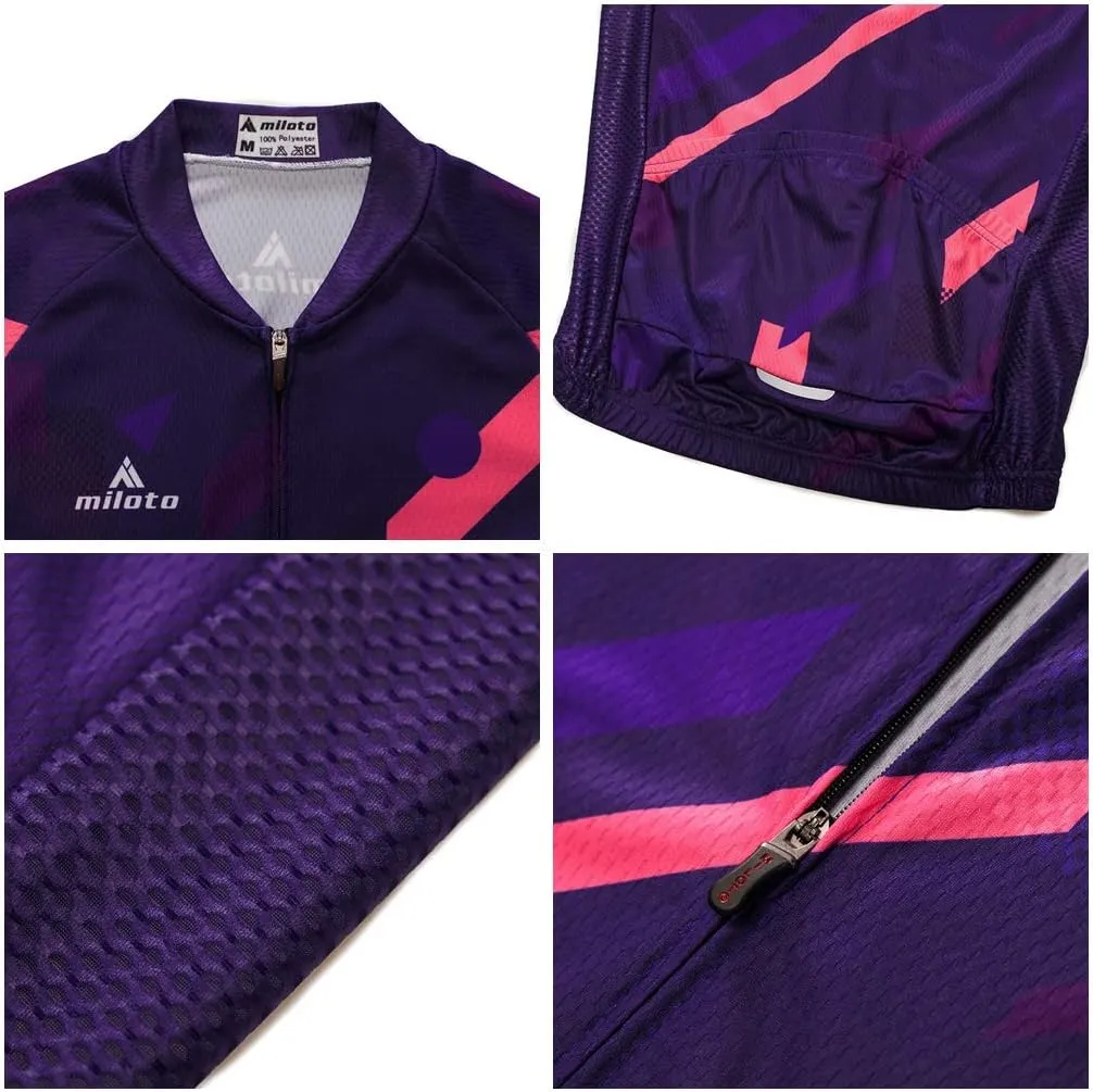 Women's Short Sleeve Cycling Jersey Jacket Cycling Shirt Quick Dry Breathable Mountain Clothing Set Bike Top