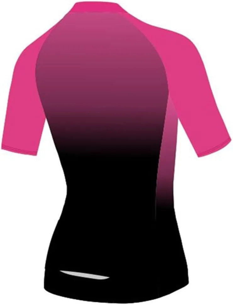 Women's Short Sleeve Cycling Jersey Road Bike Cycling Top Mountain Bike Shirt Quick Dry Rear Pockets