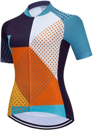 Women's Short Sleeve Cycling Jersey Road Bike Cycling Top Mountain Bike Shirt Quick Dry Rear Pockets
