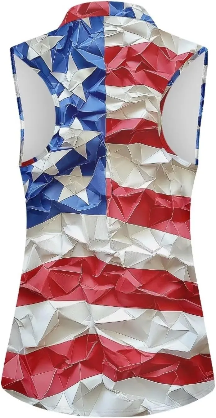 YEXIATODO Golf Sleeveless Tops for Women Racerback Summer Clothing Athletic Polo Golf Outfits Tennis Tank Top,XS-2XL