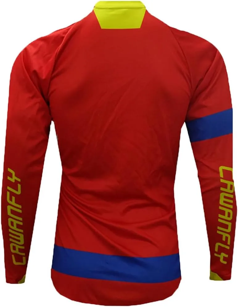 YIBIMOTTO Downhill Cycling Jersey Men's Racing Jersey Long Sleeve Cycling Clothing Mountain Bike Shirt Quick Dry