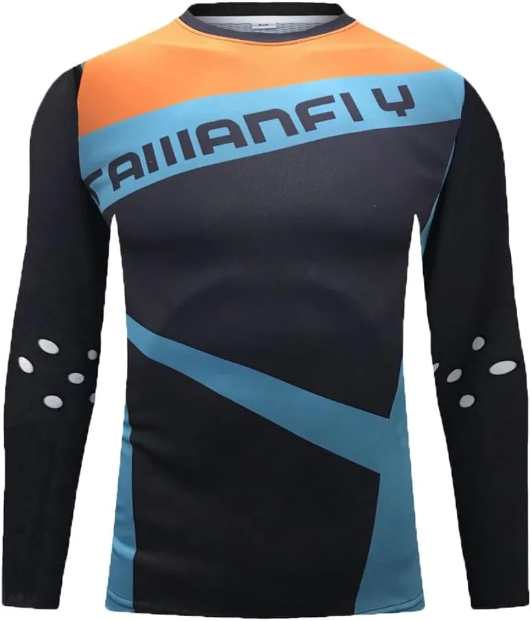 YIBIMOTTO Downhill Cycling Jersey Men's Racing Jersey Long Sleeve Cycling Clothing Mountain Bike Shirt Quick Dry