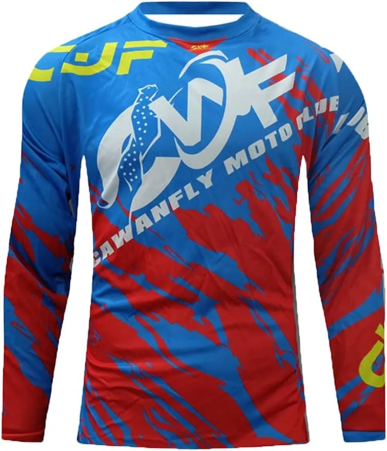 YIBIMOTTO Downhill Cycling Jersey Men's Racing Jersey Long Sleeve Cycling Clothing Mountain Bike Shirt Quick Dry