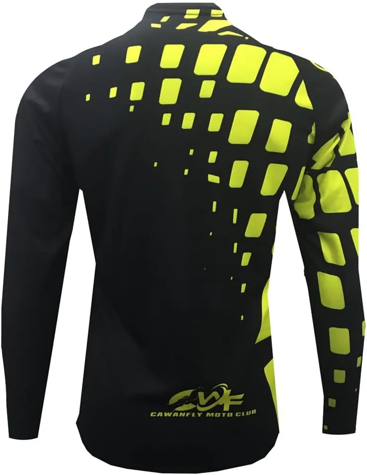 YIBIMOTTO Downhill Cycling Jersey Men's Racing Jersey Long Sleeve Cycling Clothing Mountain Bike Shirt Quick Dry