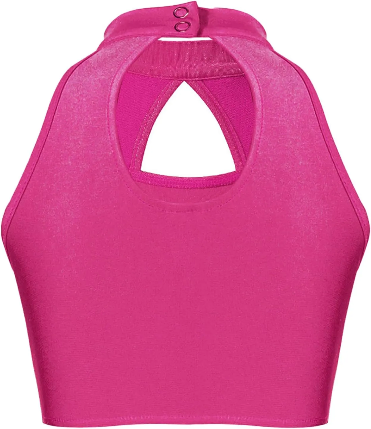 YiZYiF Girls Sequins Dance Crop Tops Cheer Jazz Performance Vest Shirt Sleeveless Camisole Tank Tops Costume
