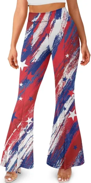 Yoga Pants Women Flared Slit Leggings Tummy Control High Waist Bell Bottom Trousers Plus Size Workout Bootleg Pants