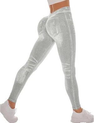 Yoga Pants Women,Cotton Womens Yoga Pants with Pockets Tummy Control High Waisted Workout Compression Leggings