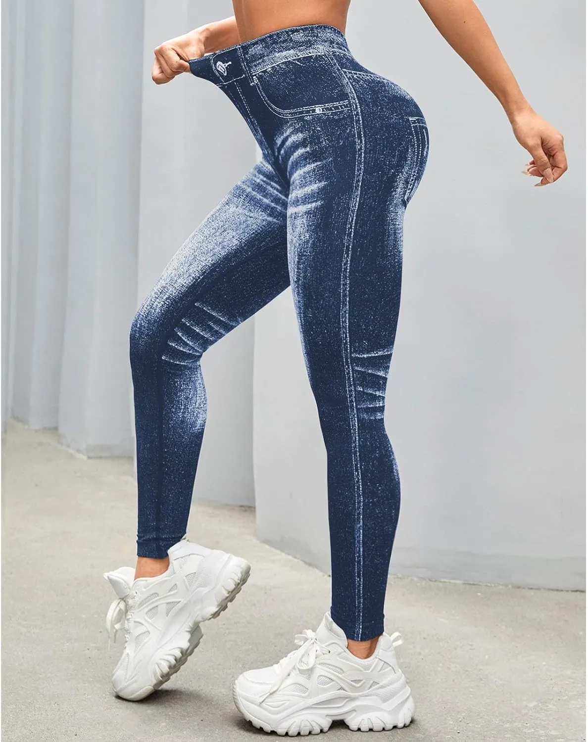 Yoga Pants Women,Cotton Womens Yoga Pants with Pockets Tummy Control High Waisted Workout Compression Leggings