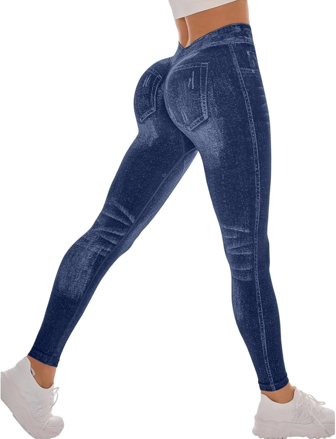 Yoga Pants Women,Cotton Womens Yoga Pants with Pockets Tummy Control High Waisted Workout Compression Leggings