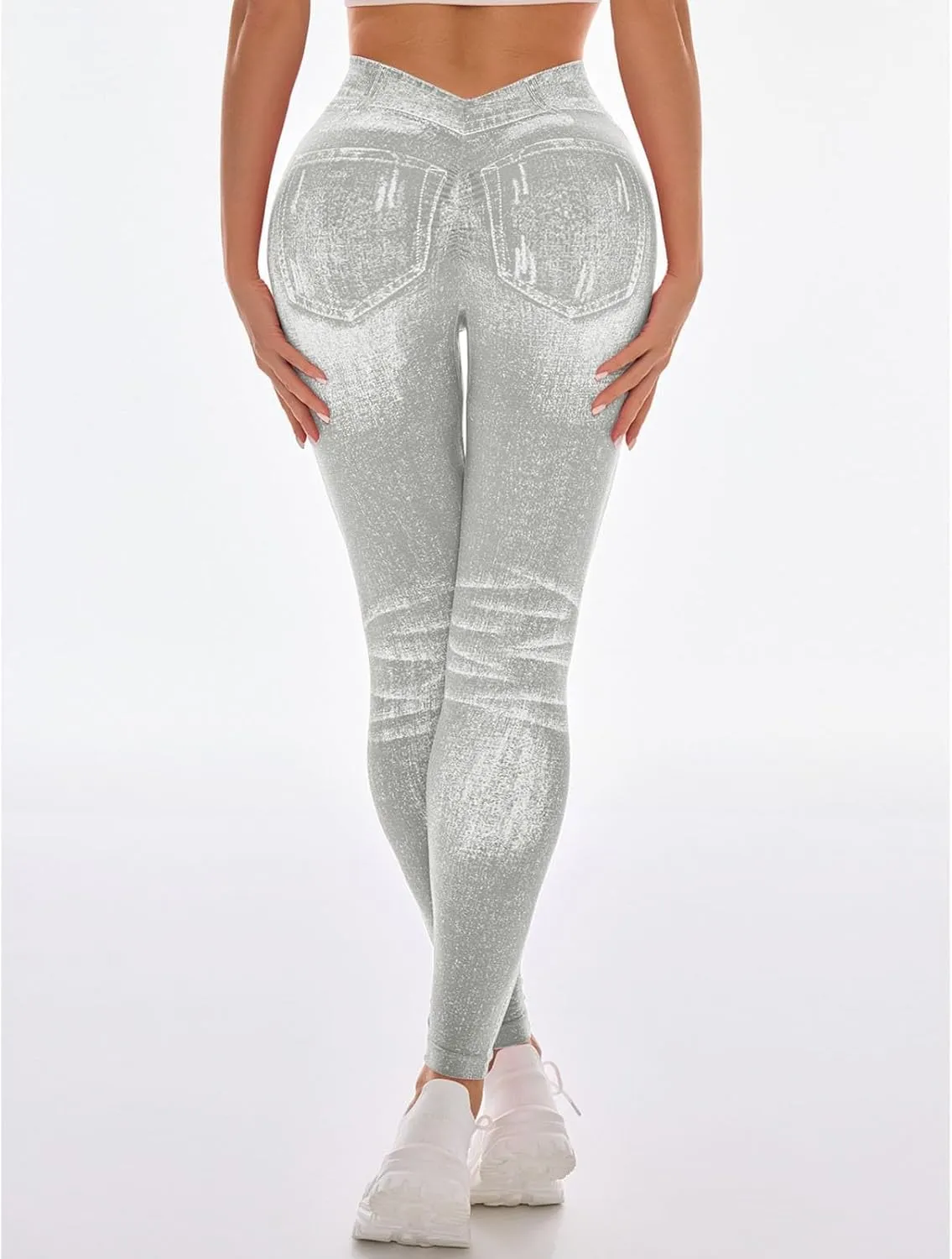 Yoga Pants Women,Cotton Womens Yoga Pants with Pockets Tummy Control High Waisted Workout Compression Leggings