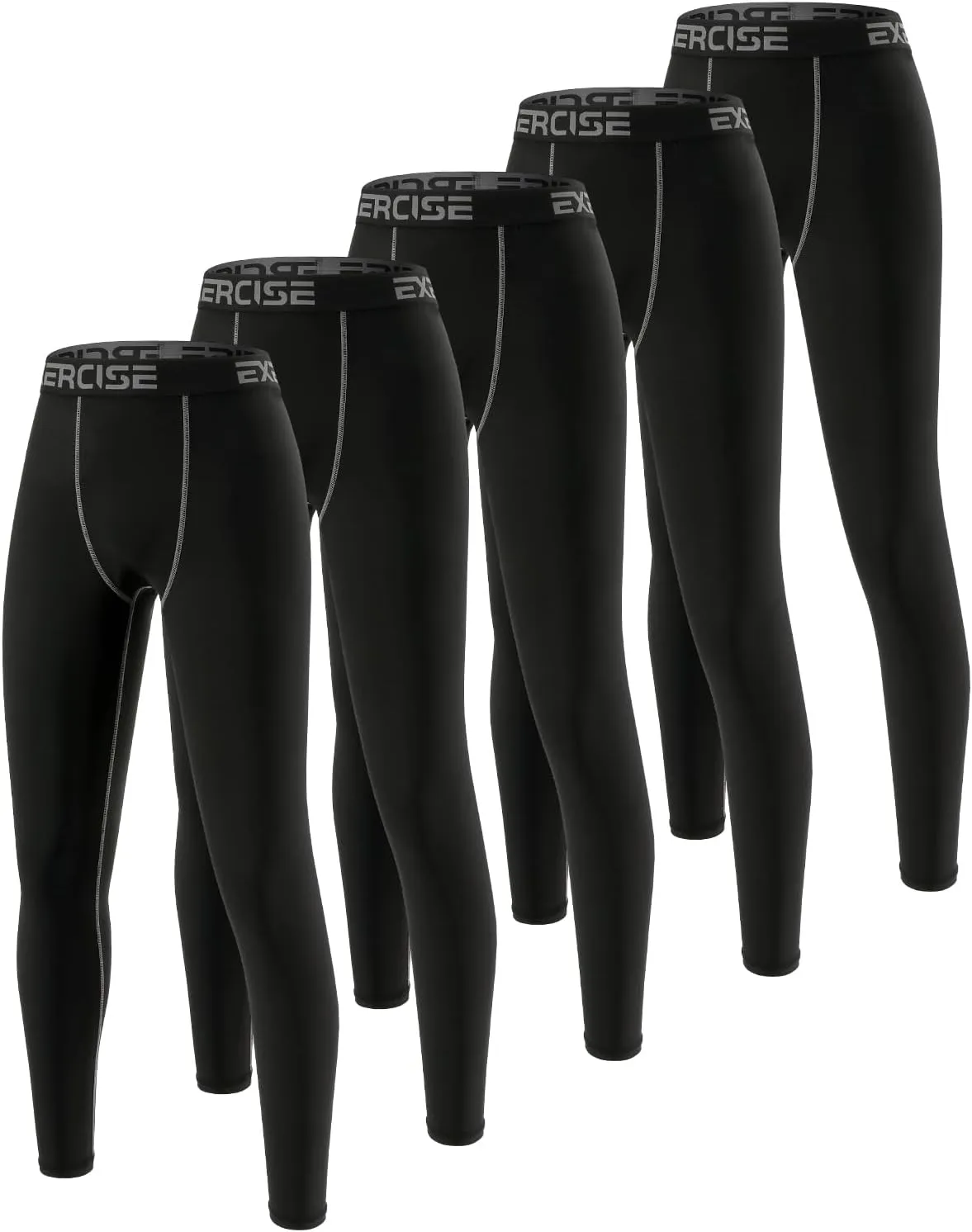 Youth Boys' Compression Leggings Pants Tights for Sports Boys Athletic Leggings Workout Base Layer Pants