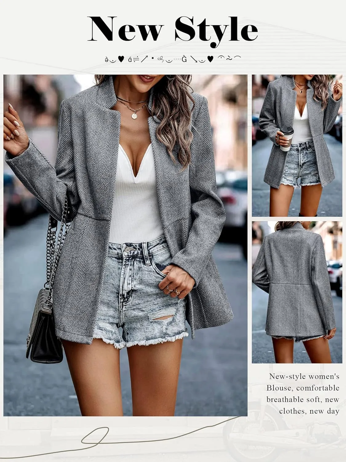 Ytfsrukp Womens Coat Casual Open Front Blazer Long Sleeve Stand Collar Solid Trench Business Work Office Jacket Outwear