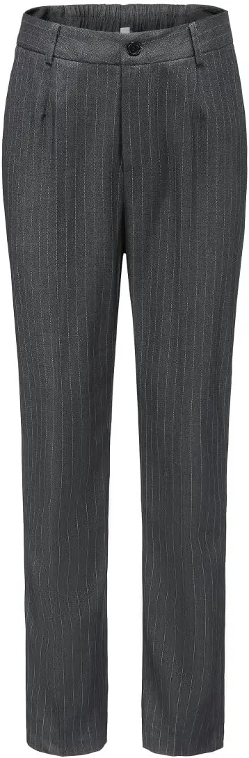 YYNUDA Women's Business 2 Piece Office Lady Pinstripe Suit Set Slim Fit Blazer and Pants